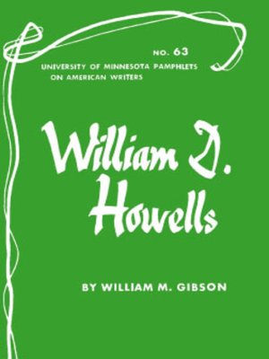 cover image of William D. Howells--American Writers 63
